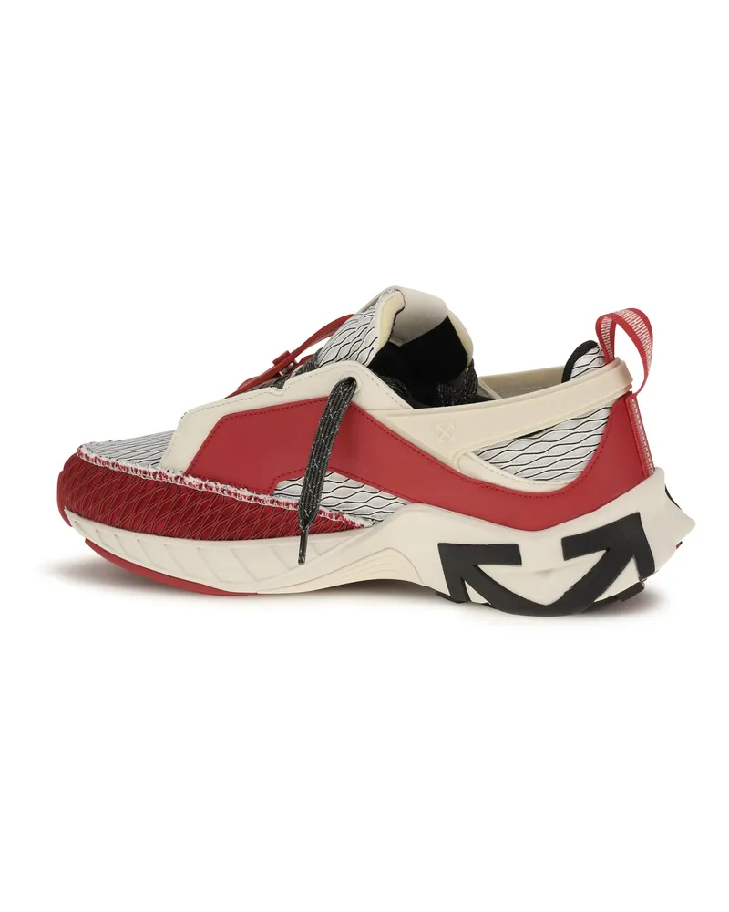 OFF-WHITE Signature Arrow Motif Sneakers — Red Red