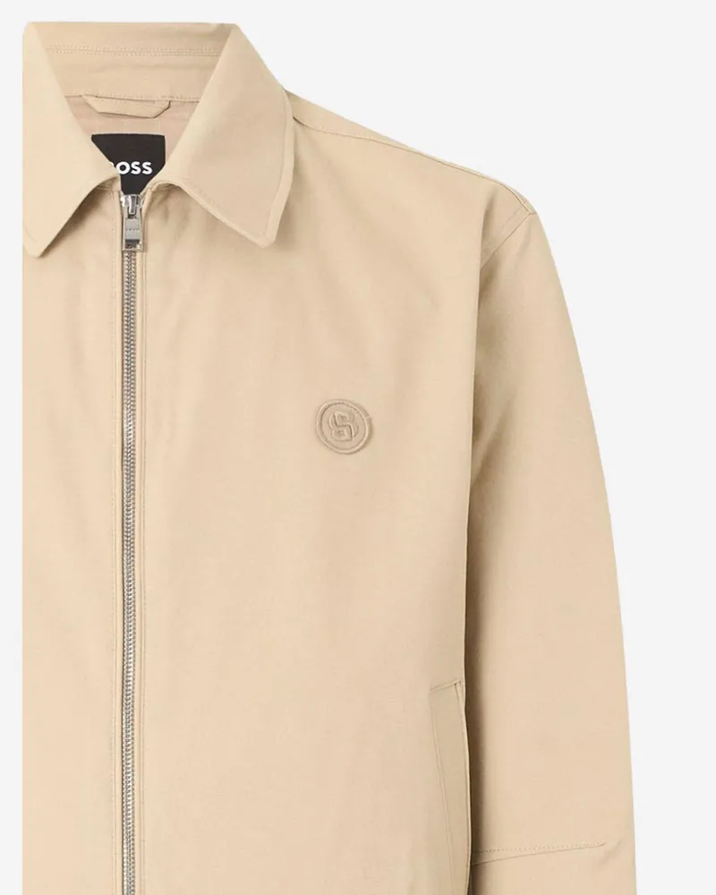 HUGO BOSS Men's Jacket Stretch Cotton Beige Beige