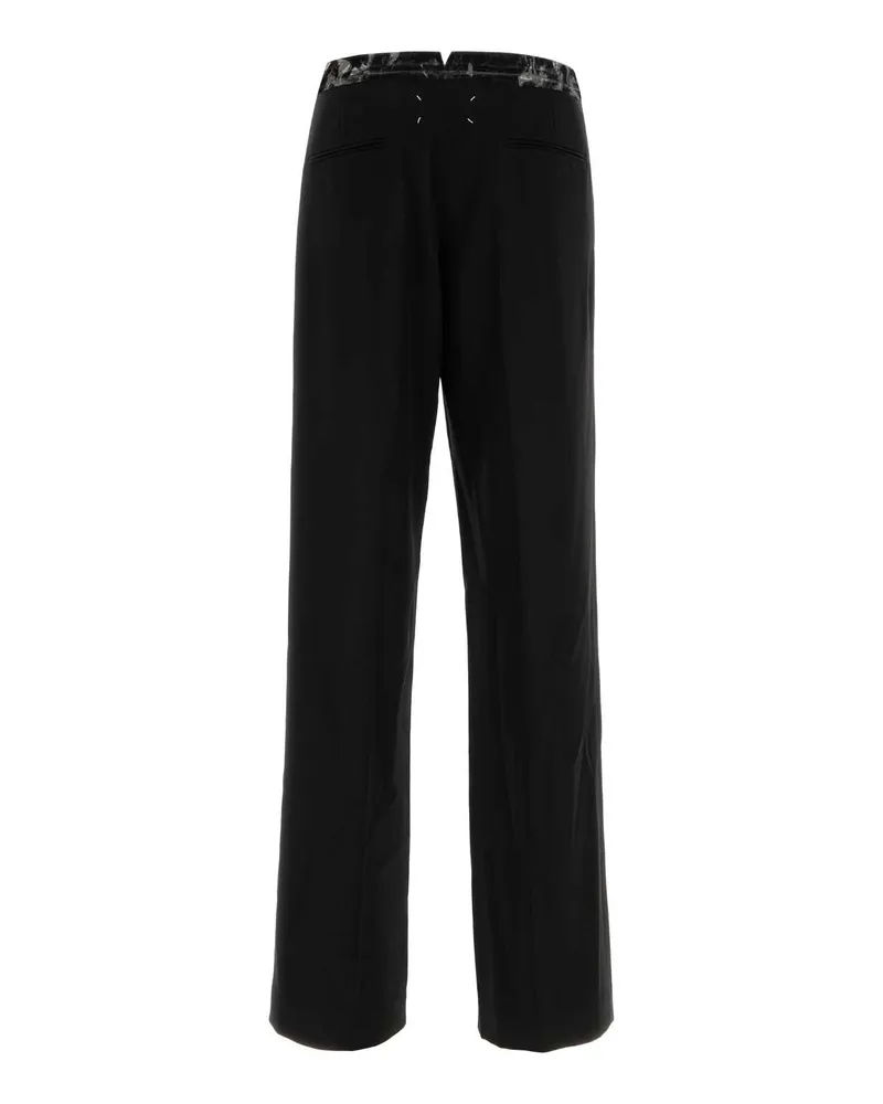 Maison Margiela Black Exterior: Virgin Wool Pantaloni Trousers Black