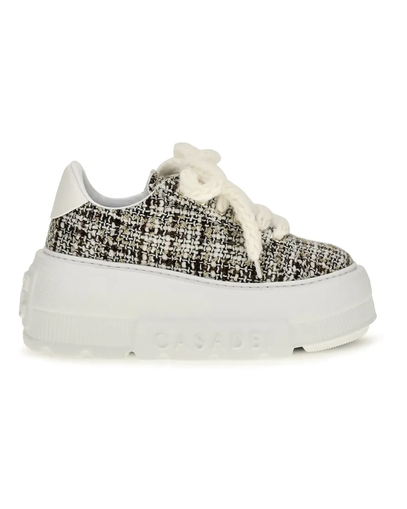 Casadei Women's Sneakers Nexus Bouclé Ivory-White Upper: Fabric Trainers Ivory/white White