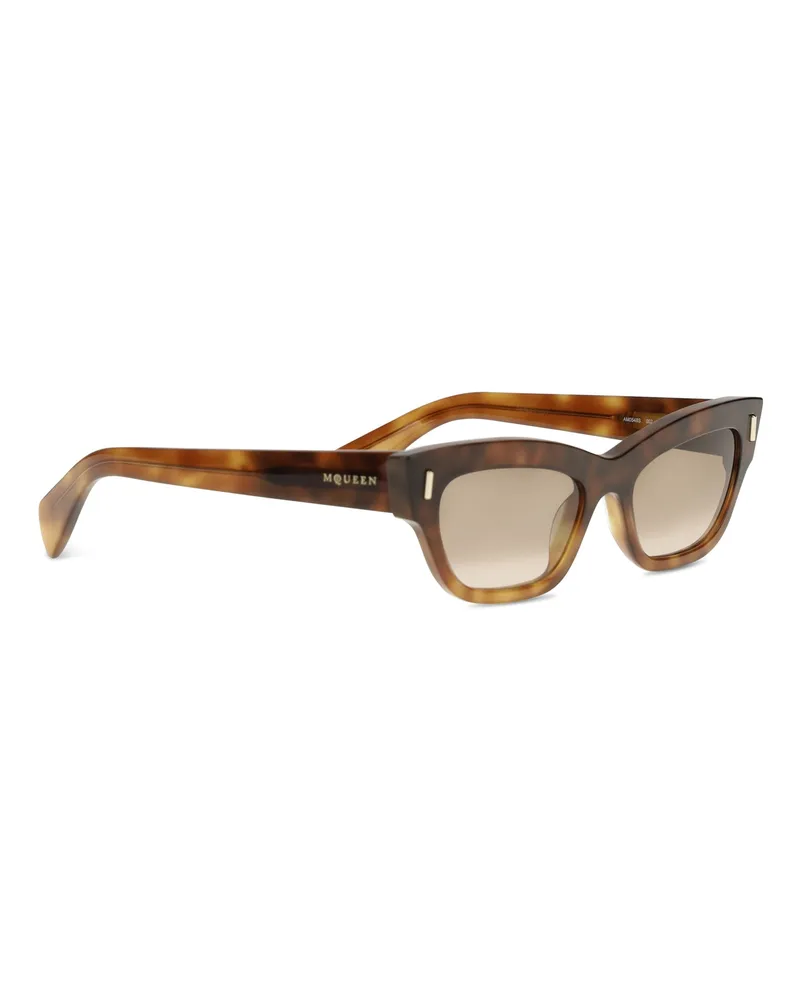 Alexander McQueen 872845J0749 Cat-Eye Acetate Sunglasses — Brown Brown