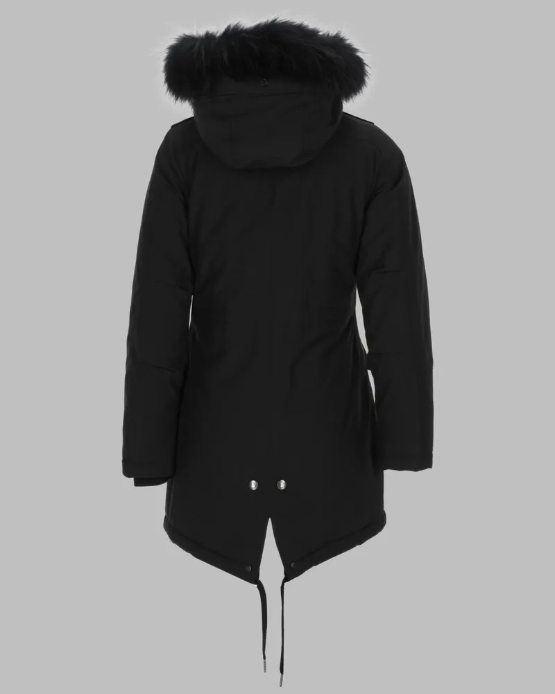 Canadian Classics Hooded Cotton-Blend Parka — Black Black