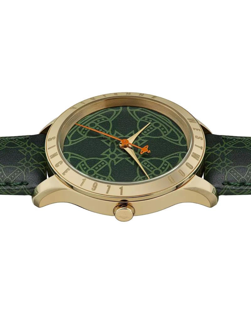 Vivienne Westwood Women's Berkley Logo 35mm Quartz Watch Green Accessories > Jewelry Gold