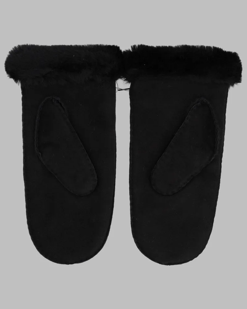 UGG Leather Logo Gloves — Black Black