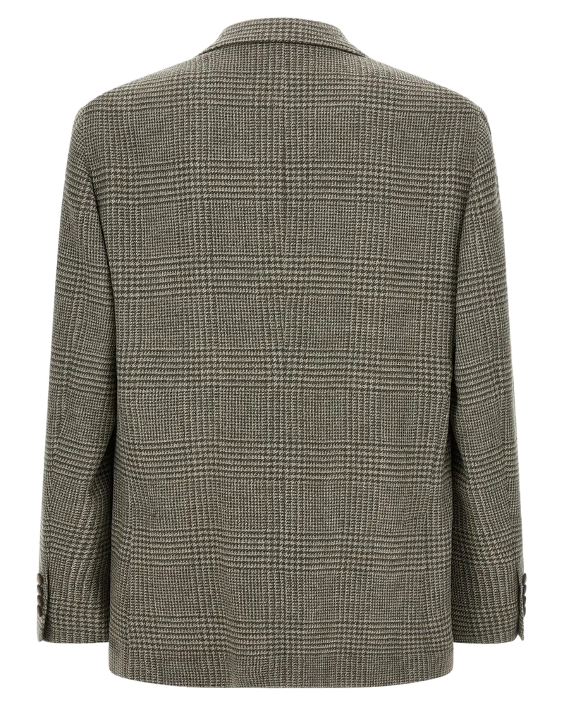 Brunello Cucinelli Men's Bicolor Wool Blazer Clothing Green