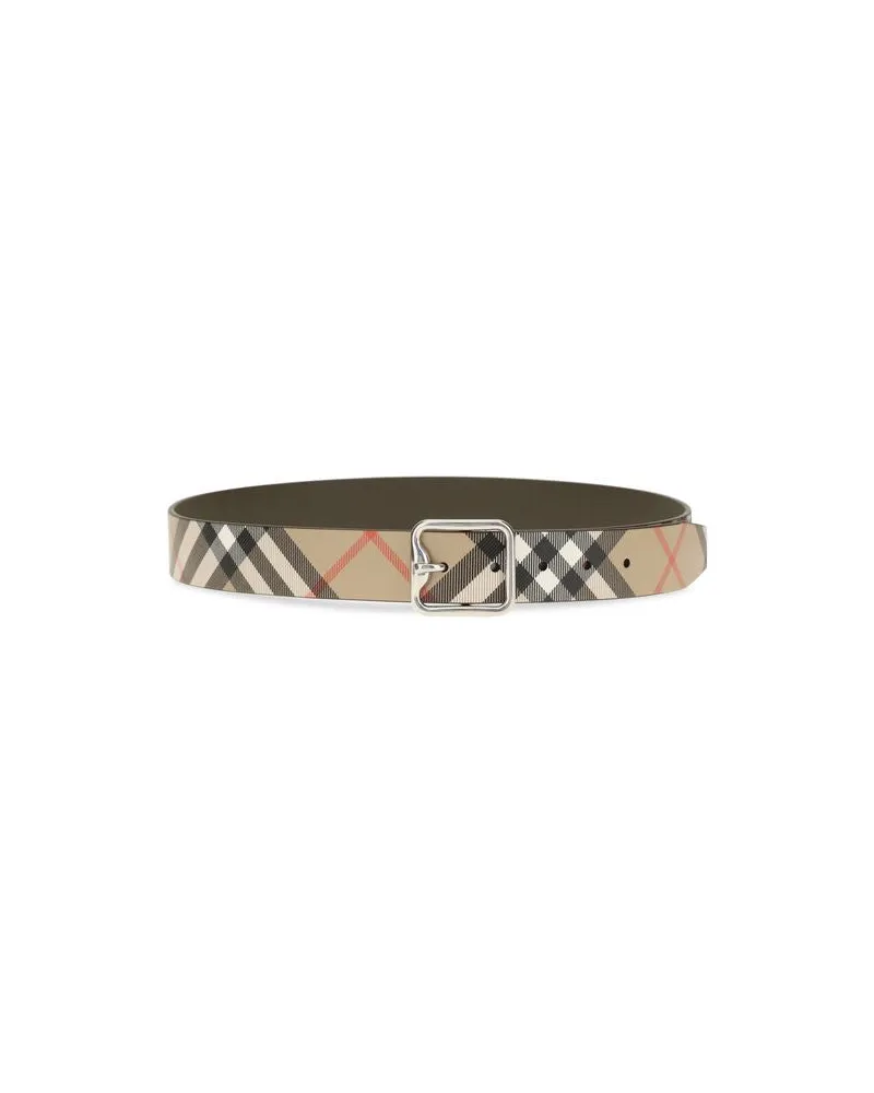 Burberry Men's Beige Calf Leather Bos Taurus Regular Belt Beige