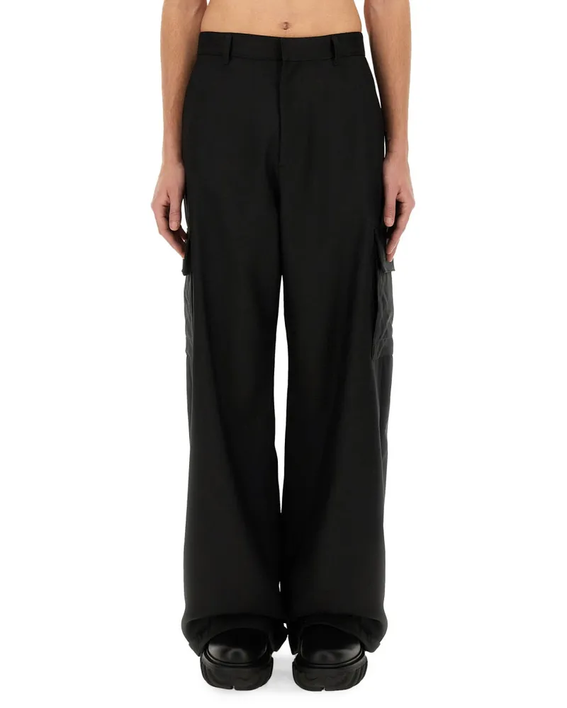 OFF-WHITE Polyester Cargo Pants — Black Black