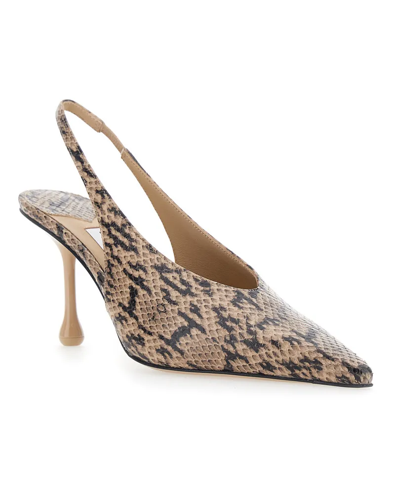 Jimmy Choo Women's Slingback Pumps Isa Beige Leather Goat Beige