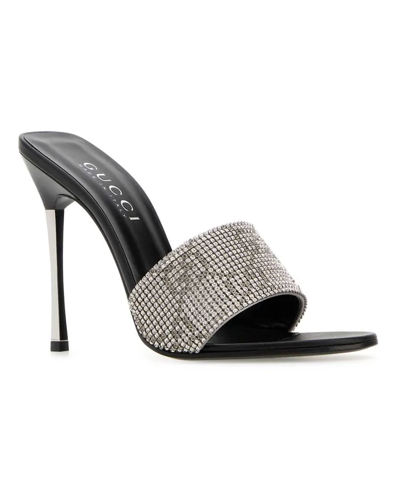 Gucci Women's Embellished Fabric Bombshell Mules Ltgreycrybdiamon Sandali Sandal Gray
