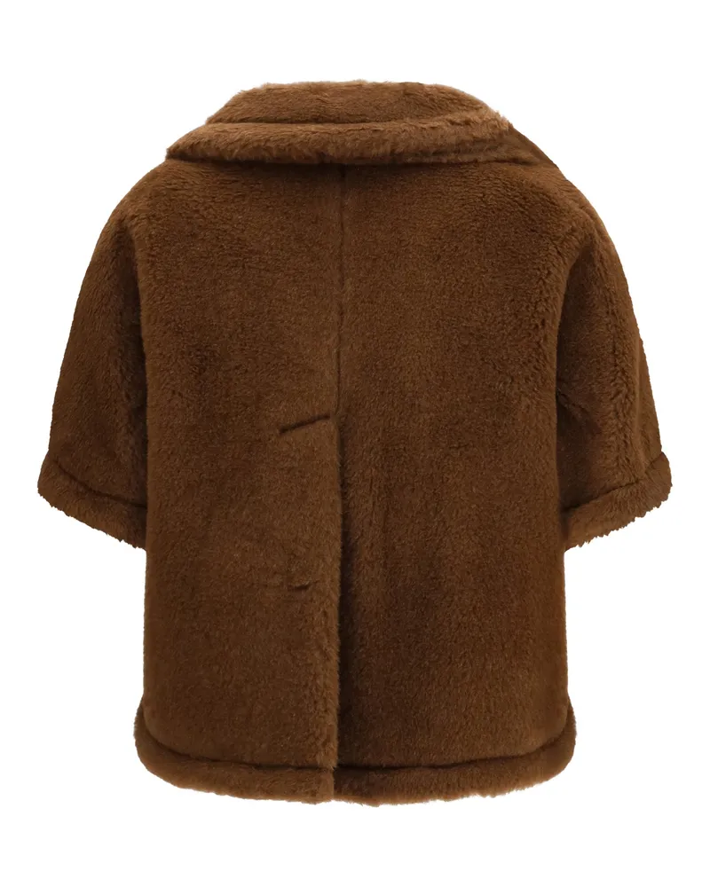 Max Mara Women's Corvino4 Cape Jacket Oro Verde Marrone Coat Brown