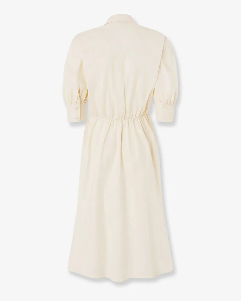 Pinko Women's Dress A-Line Stretch Cotton Beige 