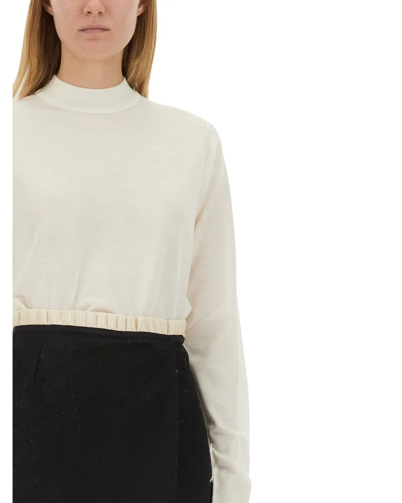 Maison Margiela Wool Jersey Sweater — Ivory Ivory