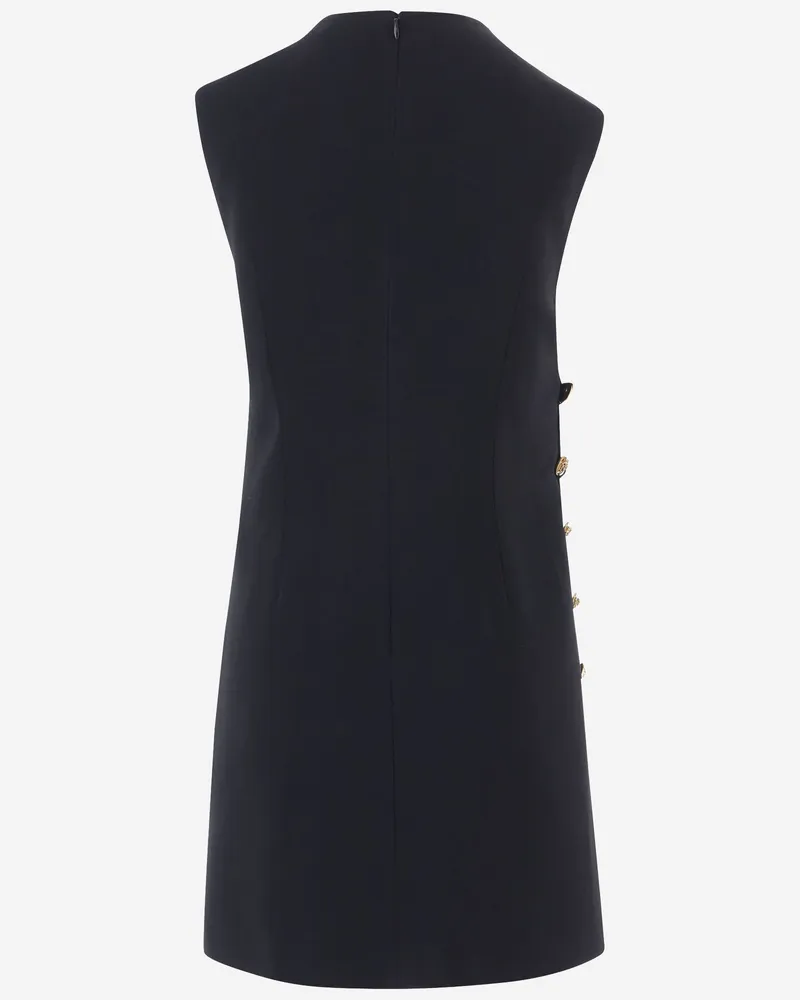 Versace Women's Stretch Viscose Sleeveless Dress Black Black