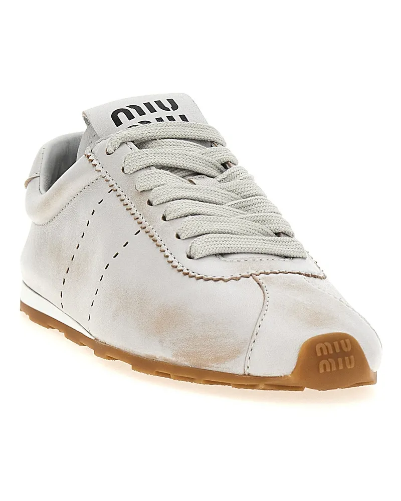 Miu Miu Plume Sneakers — White White
