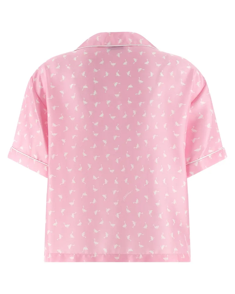 Moschino Women's Multicolor Silk Blouse Pink