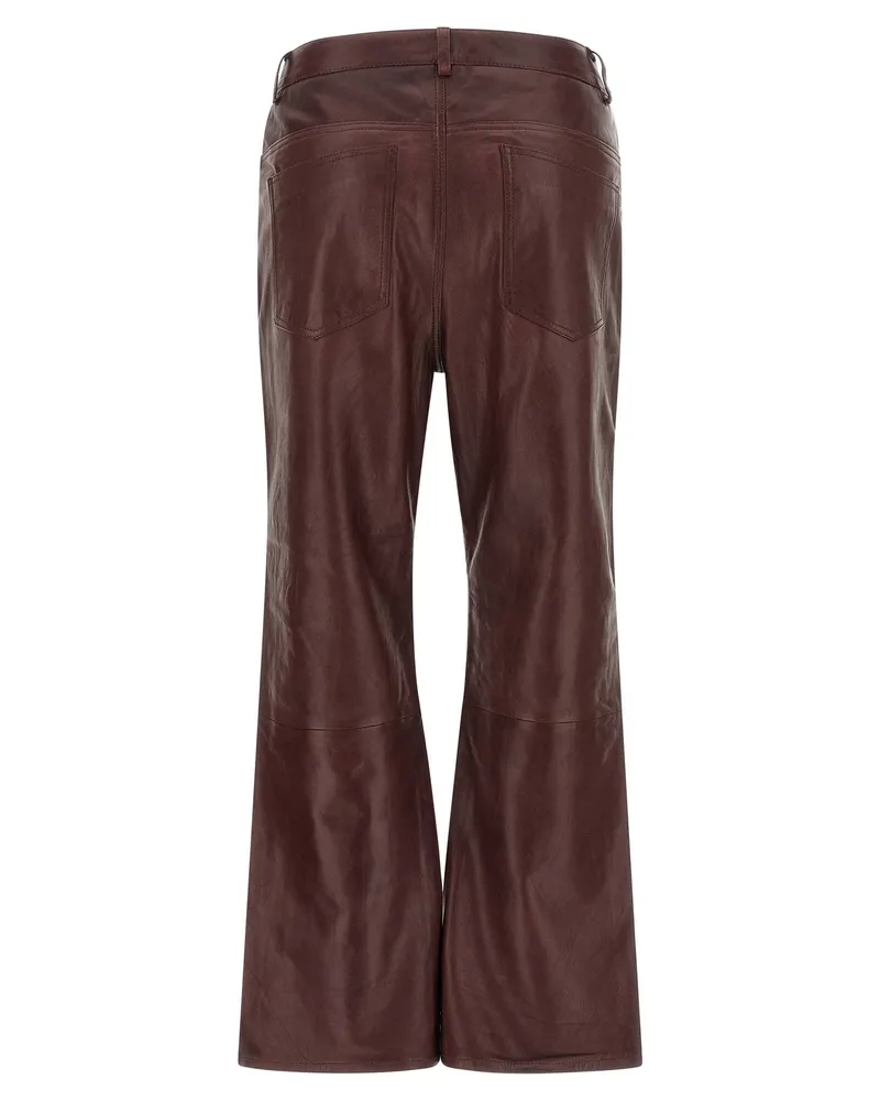 ROTATE Birger Christensen Flared Pants — Burgundy Burgundy