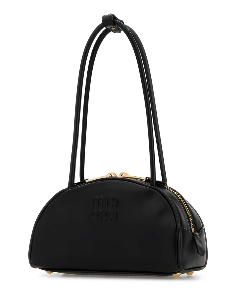 Miu Miu Women's Black Leather Beau Shoulder Bag Nero Borse A Mano Black
