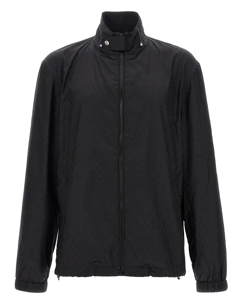 Alexander McQueen Skull Jacquard Nylon Jacket — Black Black