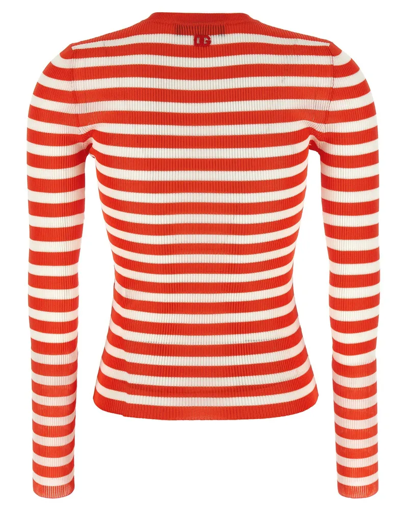 Dolce & Gabbana Striped Viscose Cardigan — Red Red