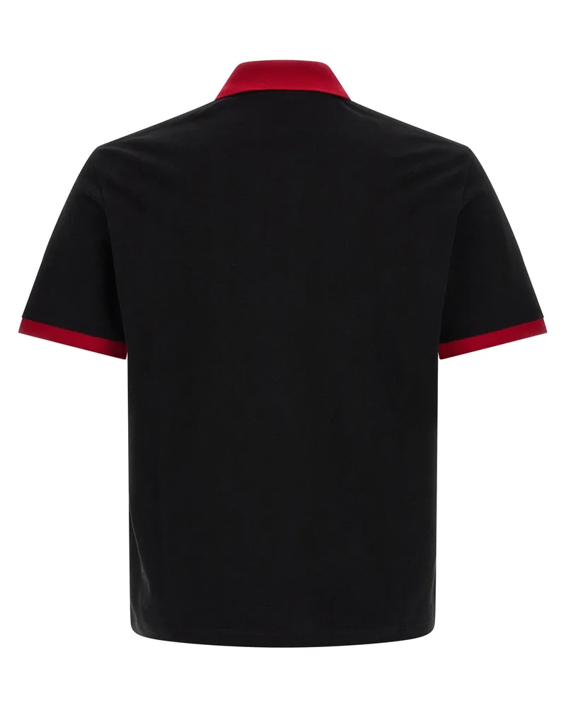Versace Cotton Piqué Polo Shirt — Black Black