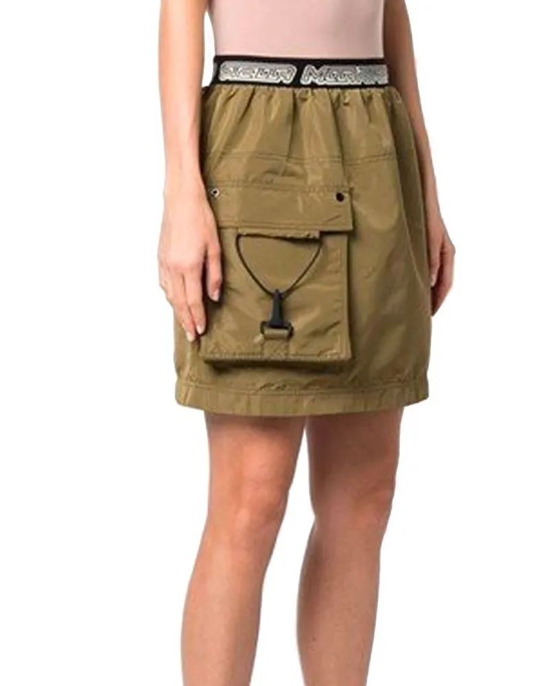 Stella McCartney Women's Bicolor Polyester Mini Skirt Beige