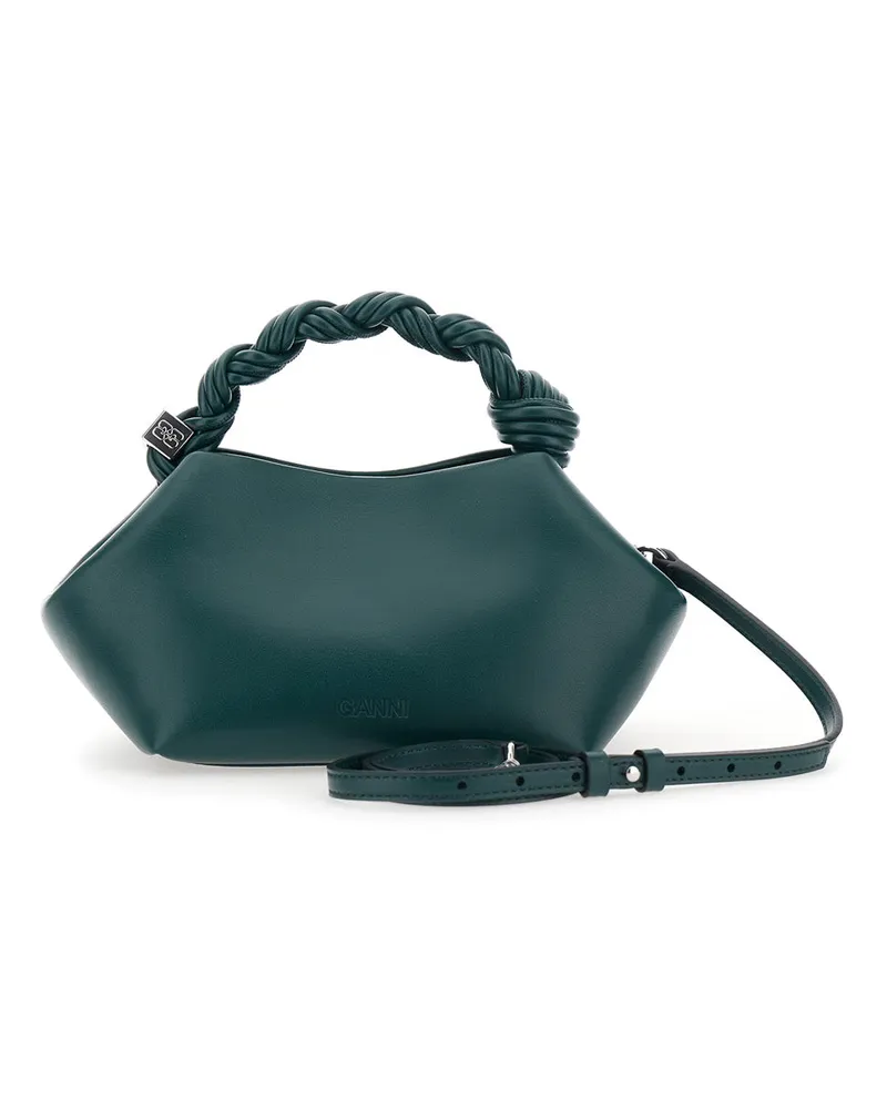 Ganni Women's Handbag With Leather Details Green Handbags Hand Bags Green