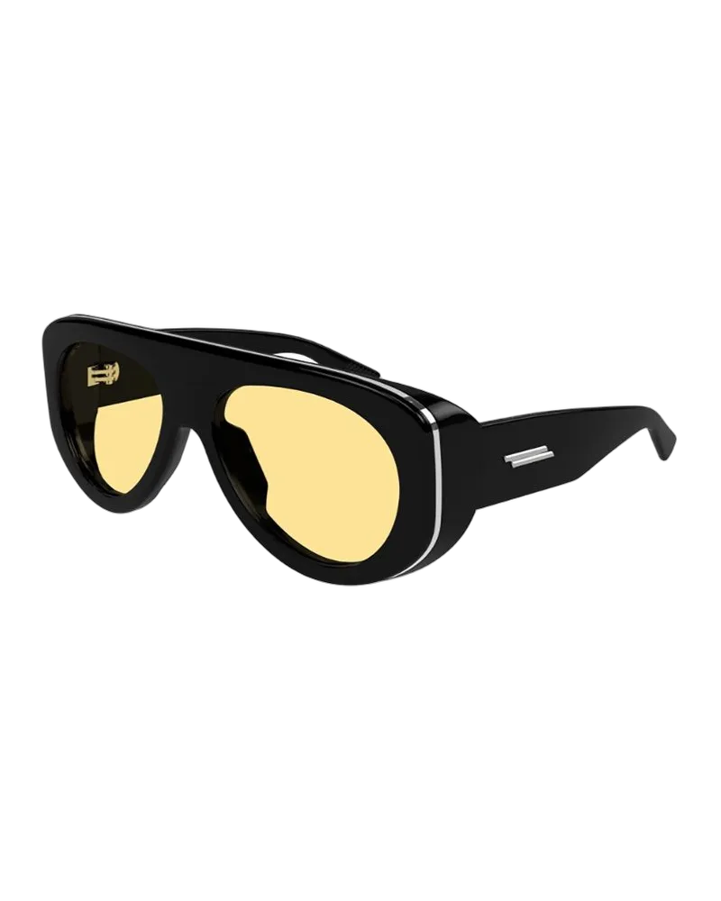 Bottega Veneta Unisex Sunglasses Black-Orange Injection Black