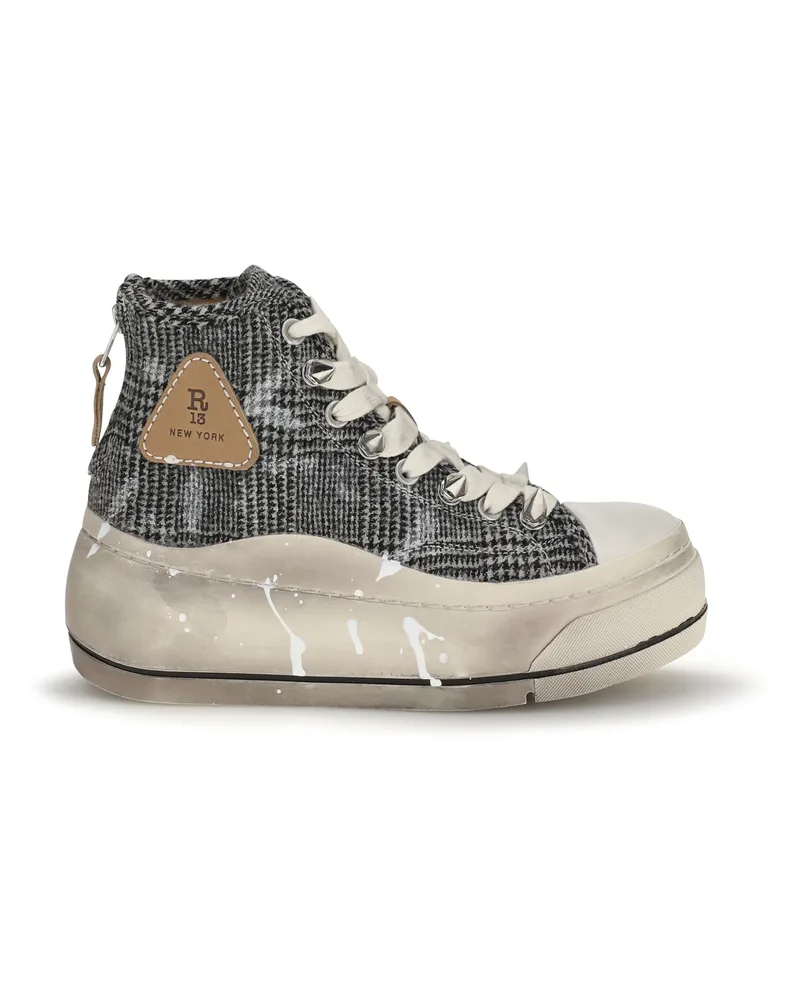 R13 Platform High-Top High-Top Sneakers — Black Black