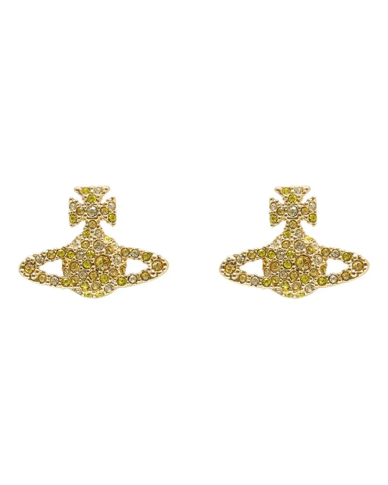 Vivienne Westwood Women's Grace Stud Earrings Metal Gold Jewelry-Watches Gold