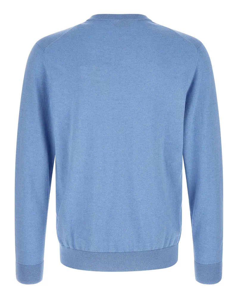 Ballantyne Argyle Jacquard Sweater — Blue Blue