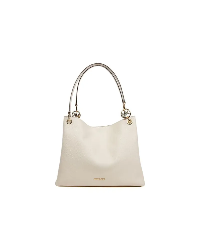 Michael Kors Women's Tote Light Cream Leather Tote-bags Beige