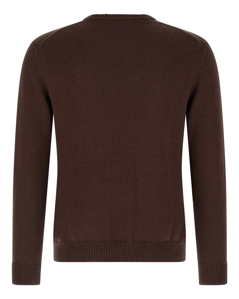 Ballantyne Argyle Jacquard Sweater — Brown Brown