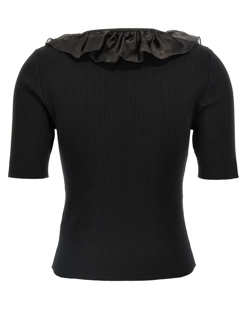 Alessandra Rich Women's Black Wool T-Shirt Black