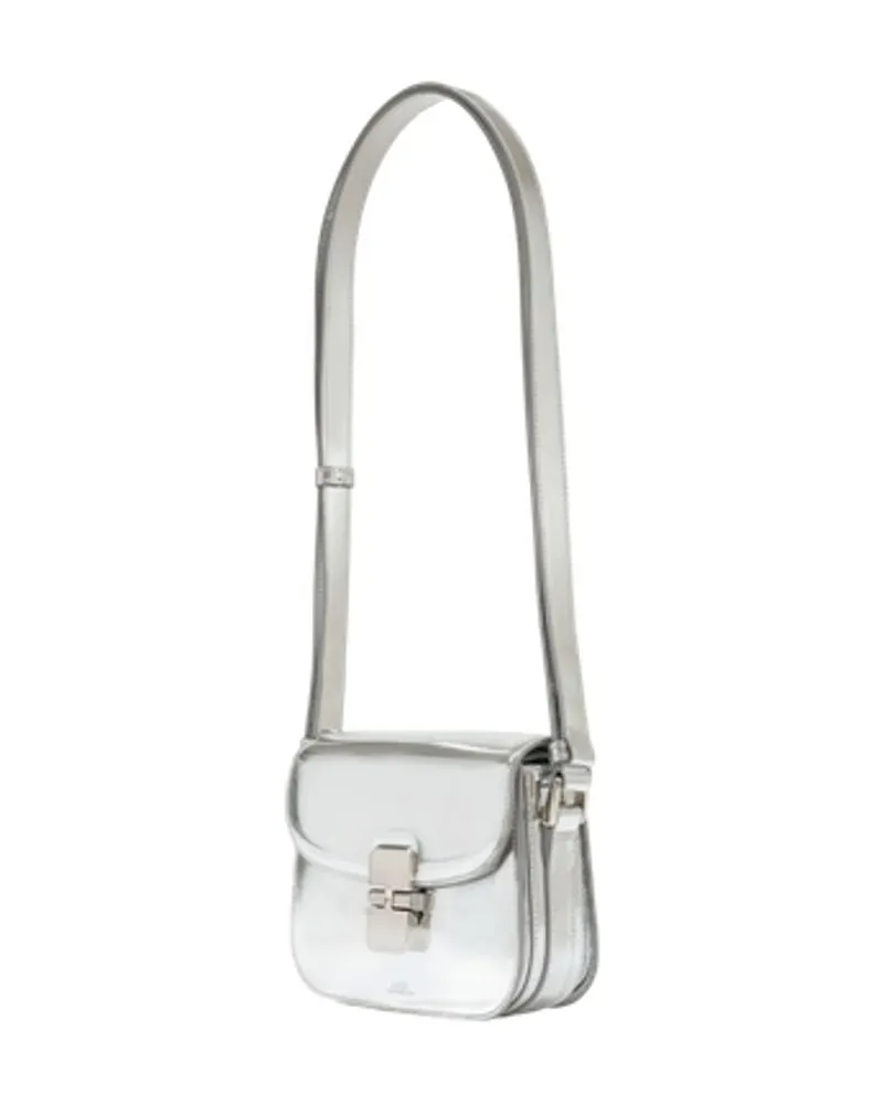 A.P.C. Women's Grace Mini Crossbody -  Synthetic Silver Bags Crossbodies Silver