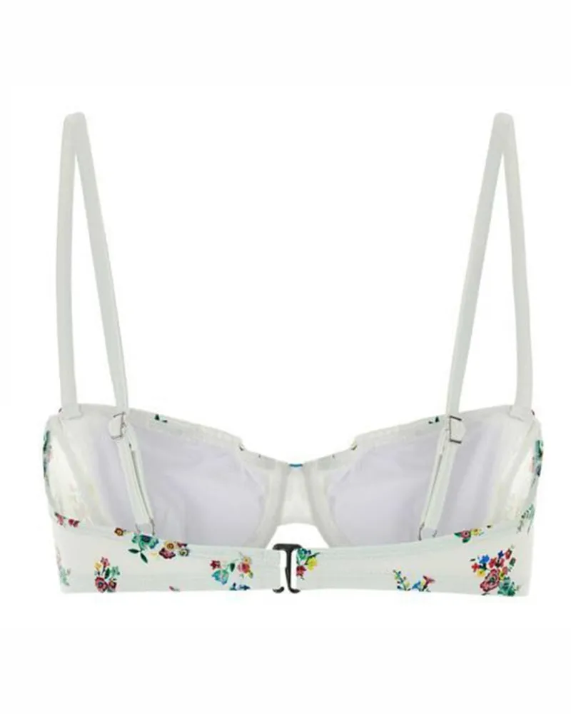 Tory Burch Floral Print Bikini Top — Multicolor Multicolor
