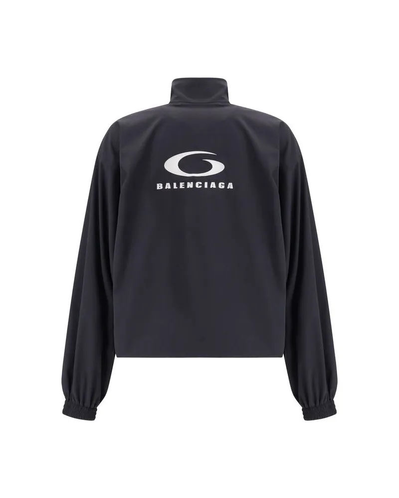 Balenciaga Men's Black Polyester Shell Jacket Clothing Black