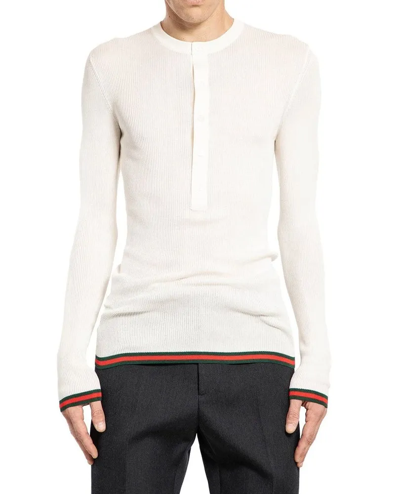 Gucci Men's White Silk T-Shirt White
