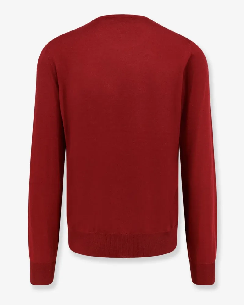 Brunello Cucinelli Men's Crew-Neck Sweater Cashmere And Silk Red Red