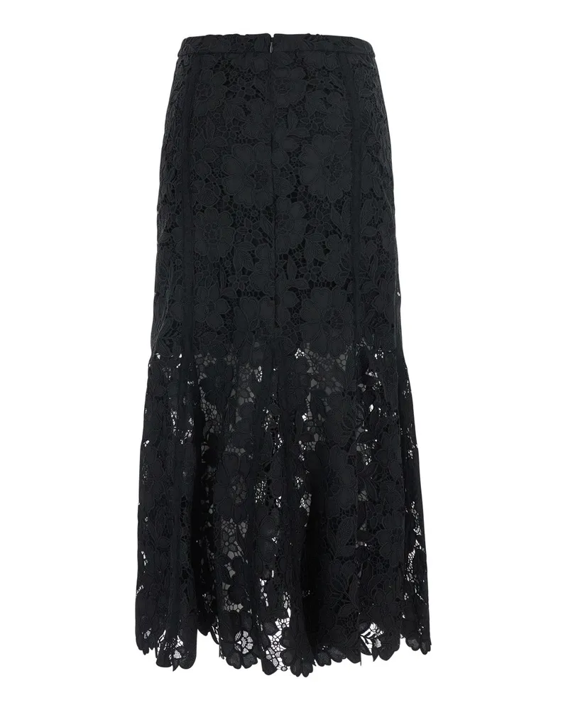 Self-Portrait Lace Skirt — Black Black