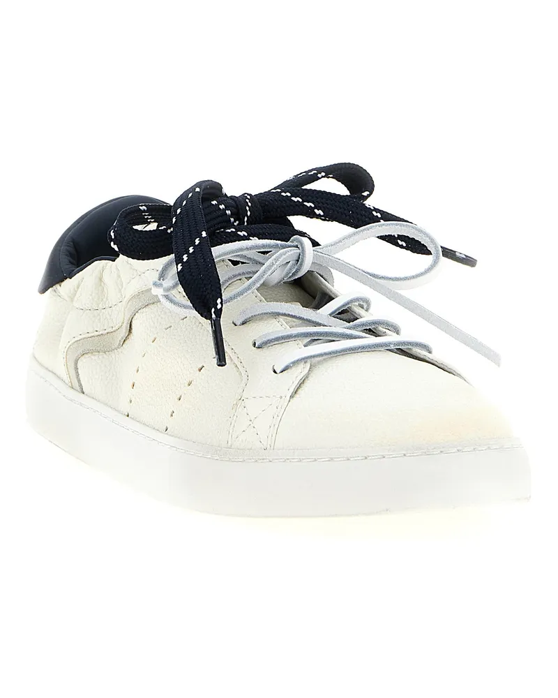 Miu Miu Hammered Calfskin Sneakers — White White