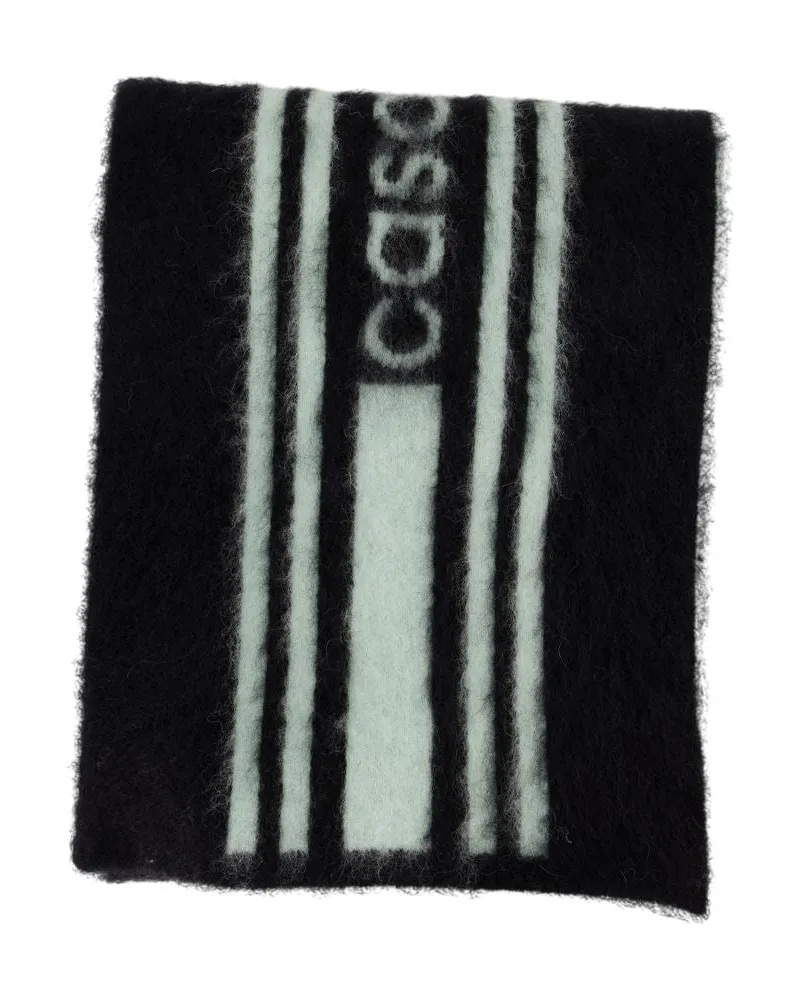 Casablanca Paris Unisex Mohair Scarf -  Wool Black Accessories Black