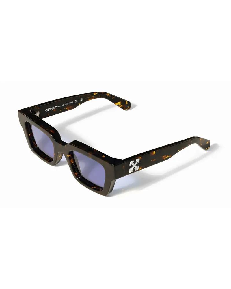 OFF-WHITE Unisex Sunglasses Virgil M Shiny Dark Havana Acetate Black