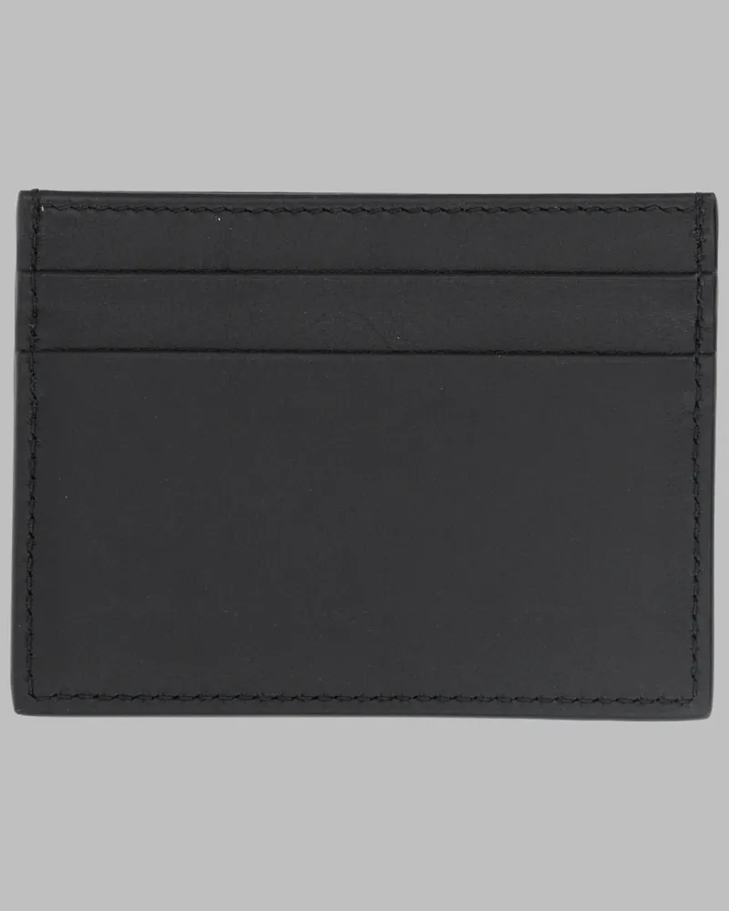 Dolce & Gabbana Smooth Leather Card Case — Black Black
