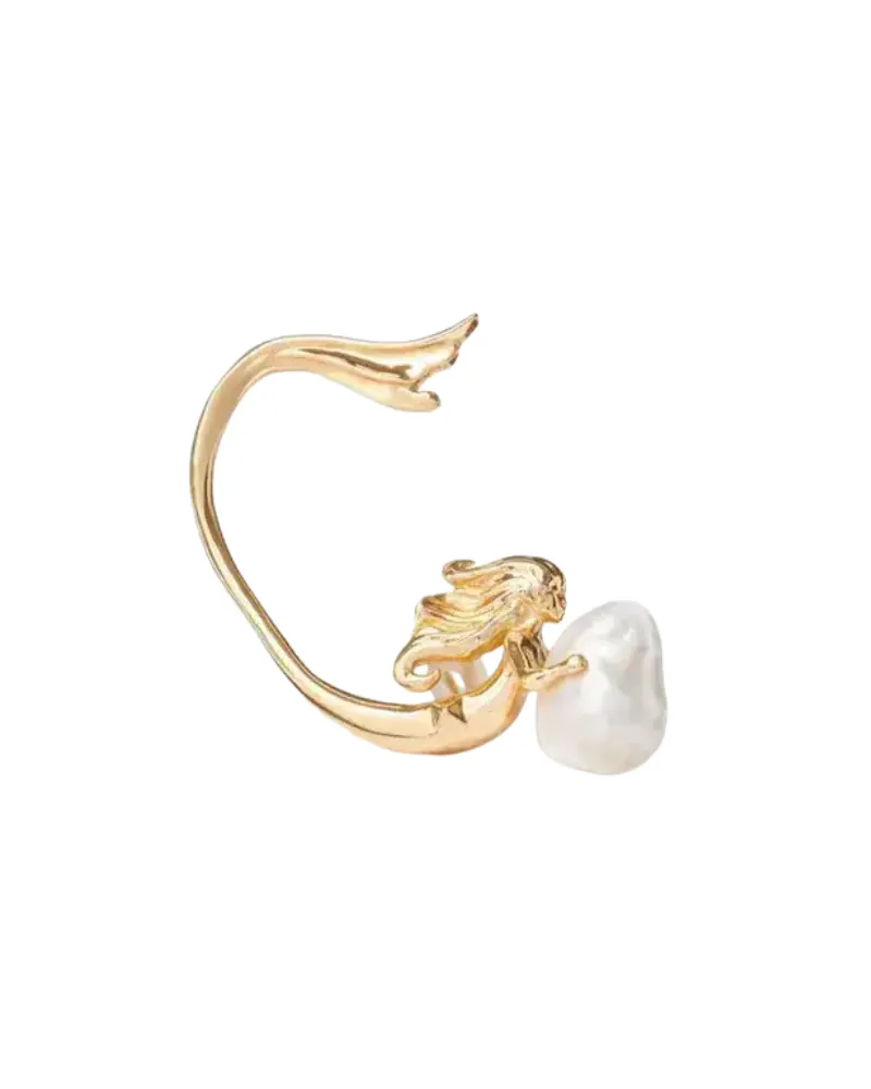 Valentino Garavani Mermaid Clip-On Earrings Rose Gold Red,rose Gold,gold Rings Gold