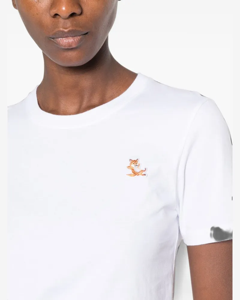 Kitsuné Embroidered Relaxed Fox T-Shirt — White White