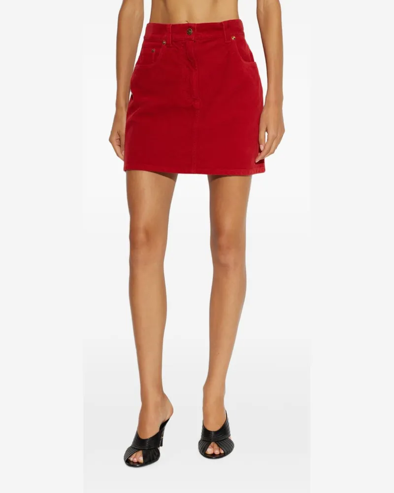 Versace Velvet Cotton Skirt — Red Red