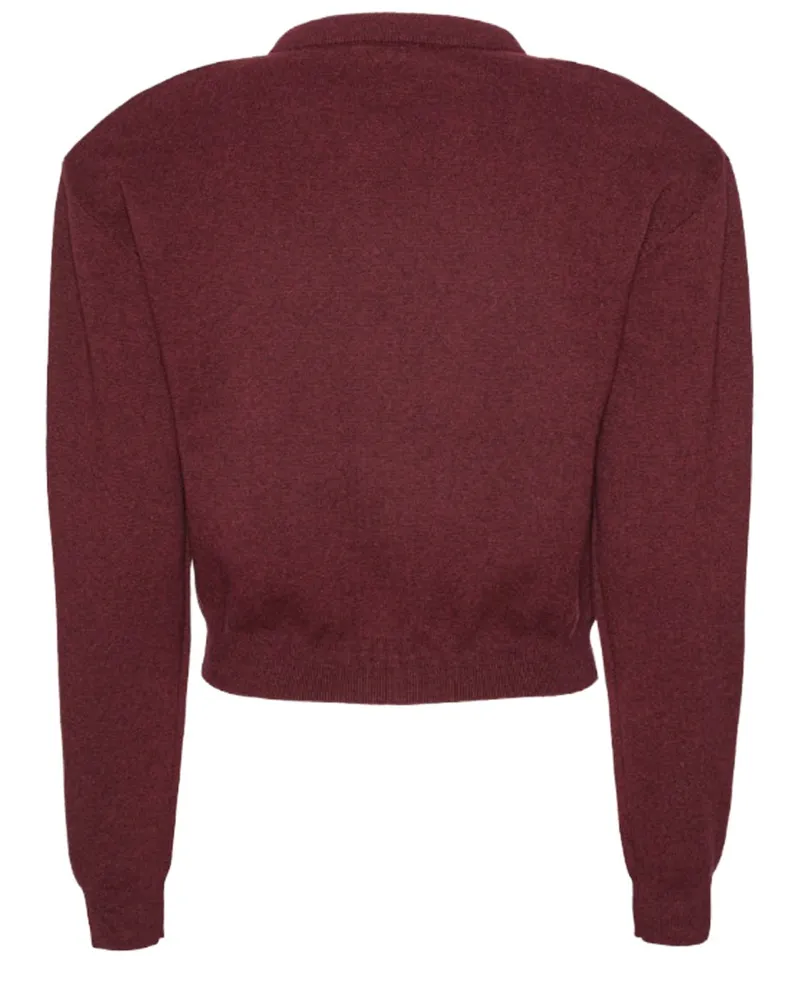 ROTATE Birger Christensen Cardigan — Bordeaux 