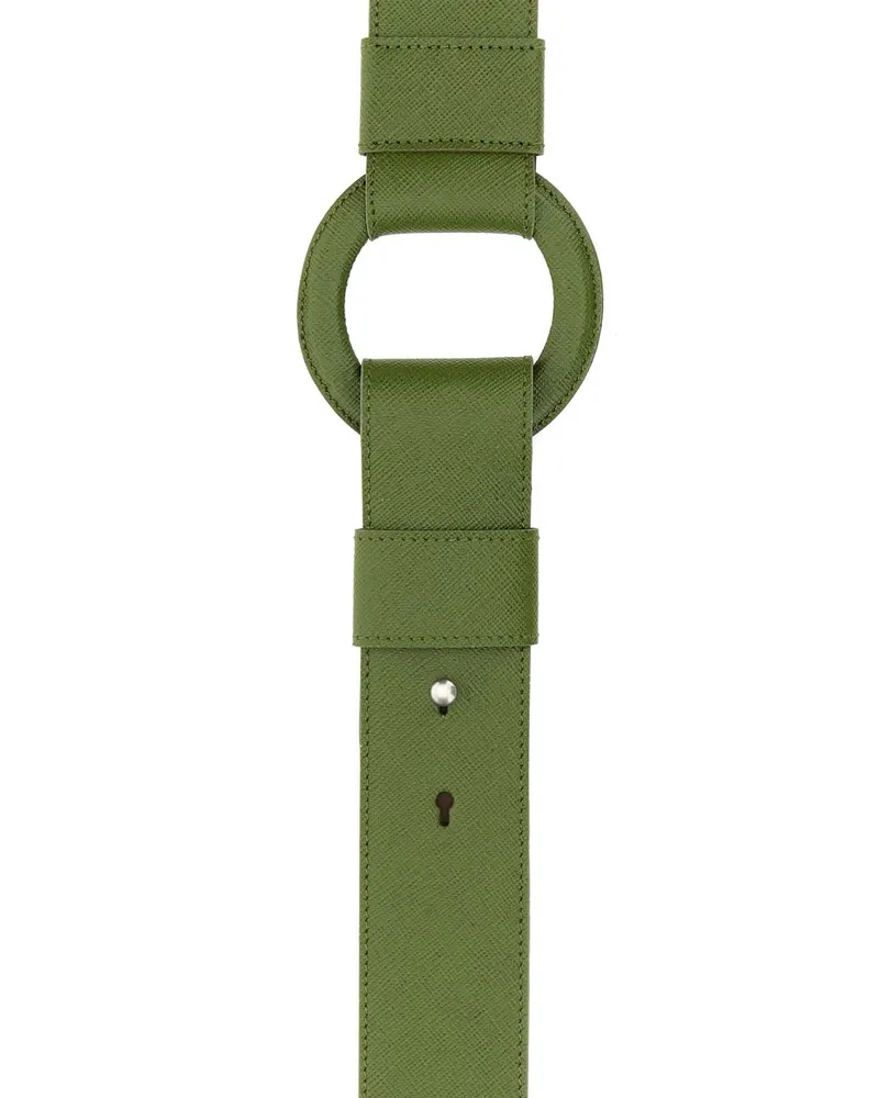 Prada Men's Pistachio Green Leather Shoulder Strap Felce Vitello Extra-Accessori Green