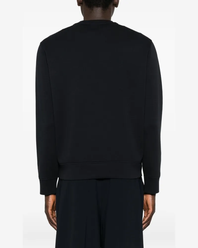 Emporio Armani Logo Cotton Sweatshirt — Black Black