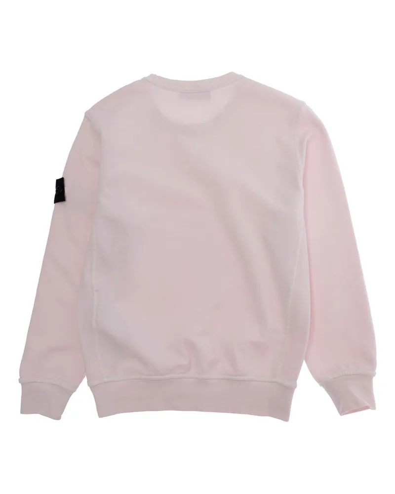 Stone Island Logo-Patch Cotton Sweatshirt — Pink Pink